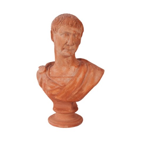 Trajan Bust in Terracotta